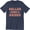 Navy Heather, variant on Men's Baller Born And Raised Printed Graphic Slogan Fresh Money T-Shirt
