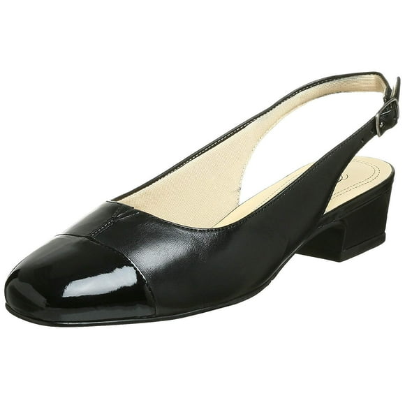 Trotters Women's Dea Slingback Pump,Black/Black,7 W