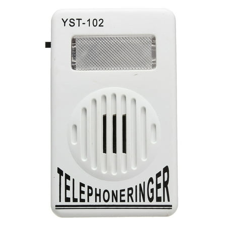 - White ON OFF Switch Extra-Loud Telephone Ring Sound Amplifier Strobe Light Flasher Bell Ringer Up To 95dB