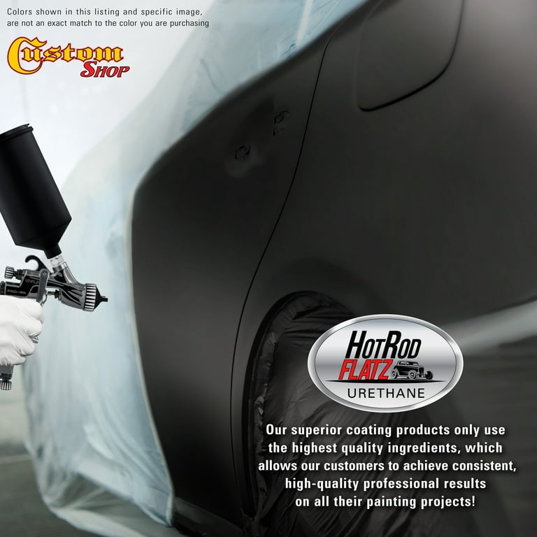 Custom Shop - Hot Rod Black - Hot Rod Flatz Flat Matte Satin Urethane Auto  Paint - Complete Quart Paint Kit - Professional Low Sheen Automotive, Car
