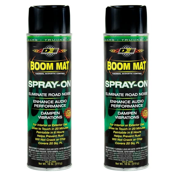 2 Pack Sound Deadening DEI Boom Mat Spray On Enhance Audio Eliminate Road Noise