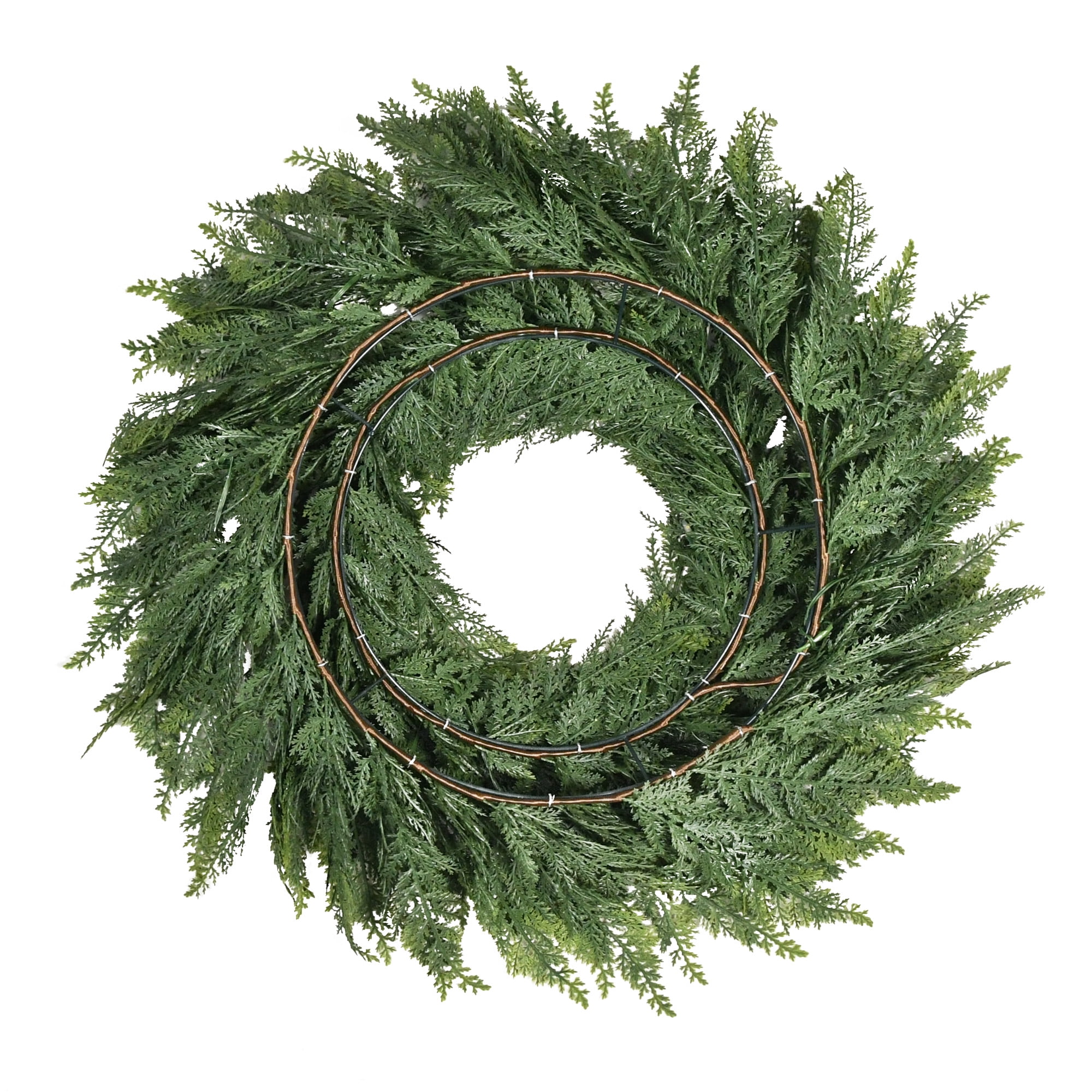 My Texas House Pre-Lit Cypress Artificial Christmas Wreath 24" photo 5