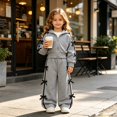 thumbnail image 2 of Enyan Kids Clothes Girls 2-Piece Outfits Long Sleeve Sweatshirt & Wide Leg Pants Set, 2 of 8