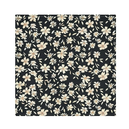

JSTEL Daisy Floral Flower Cloth Napkins Set of 1 20x20 Inch Washable and Reusable Napkin for Decoupage Dinner Party Everyday Use