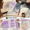 thumbnail image 5 of Allytechgroup Wallet Phone Case for Google Pixel 6 Pro, PU Leather Cards Slots RFID Blocking Flip Cover Metal Strap Hand Wrist Shockproof Stylish Case for Women Girls, White, 5 of 8