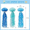 thumbnail image 2 of Mermaid Birthday Decorations, Jellyfish Paper Lanterns Hanging Jellyfish Decorations for Mermaid Baby Shower Under The Sea Blue Party Decorations Pack of 6 (Blue), 2 of 14