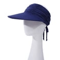 thumbnail image 3 of HJYCHN Western Style Shapeable Straw Sun Hat for Women Men Summer Outdoor Cowboy Beach Hat Navy One Size, 3 of 5
