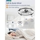 thumbnail image 5 of Ventilador de techo LEDIARY, 61 cm, luz regulable, 6 velocidades, color negro, 5 of 8