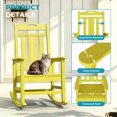 thumbnail image 5 of Oversized HDPE Outdoor Rocking Chair, All-Weather High Back Porch Rocker, Yellow, 5 of 7