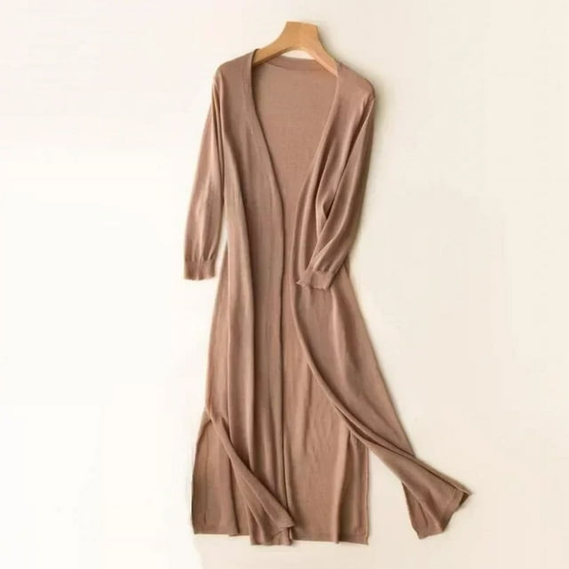 Ropa de protección solar para mujer, cárdigan largo, suéter de punto, abrigo, chaqueta, chal, prendas de vestir exteriores, primavera y verano, nuevo