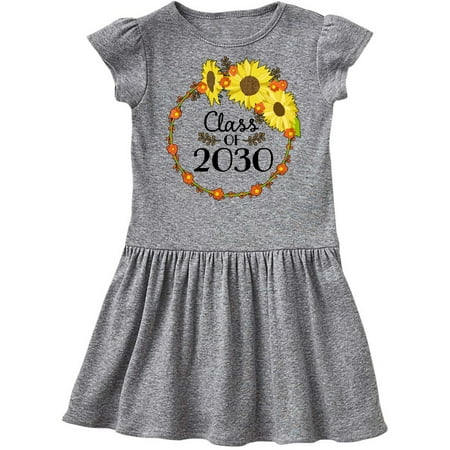

Inktastic Class of 2030 Sunflower Wreath Gift Toddler Girl Dress