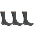 thumbnail image 4 of Pack of 3 Pairs - XXXL Non-Skid Bariatric Extra Wide Slipper Socks for People with Swollen feet, Diabetes & Edema (Grey), 4 of 6
