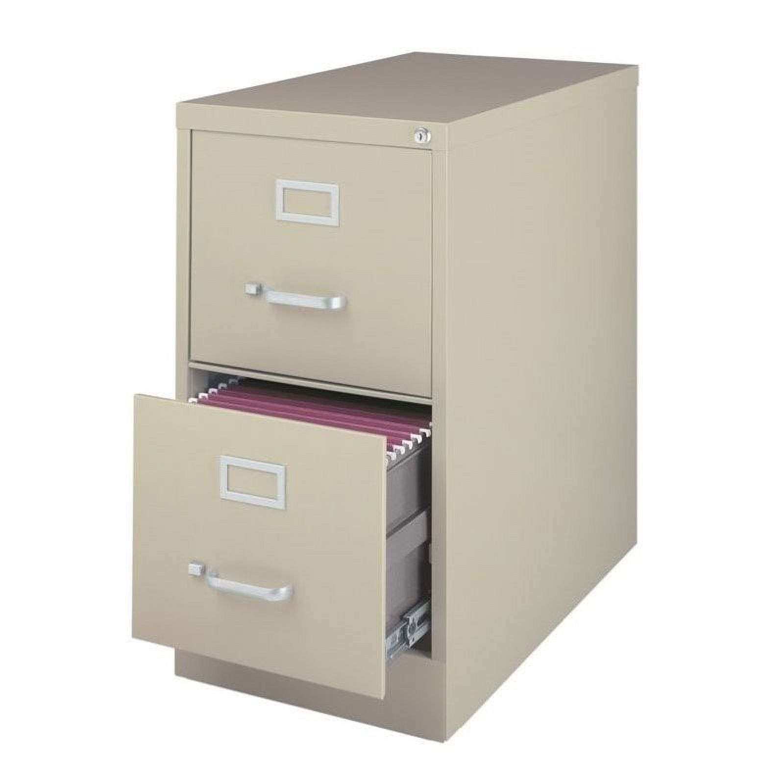 Value Pack (Set of 2) 2 Drawer Vertical Letter File Cabinet in Putty - image 2 of 3