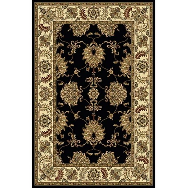Radici 1330-1221-BLACK Noble Rectangular Black Traditional Italy Area Rug- 5 ft. 5 in. W x 8 ft. 3 in. H