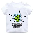 thumbnail image 3 of Nueva y divertida camiseta de algodón con estampado de letras del número 1 al 5 para cumpleaños de niños y niñas, ropa de verano para niños, regalo de cumpleaños, camiseta para niños, 3 of 5