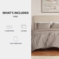 thumbnail image 2 of Mainstays King Comforter Set, All-Season, 3-Piece, Washed Stone Puffy Seersucker, 2 of 10