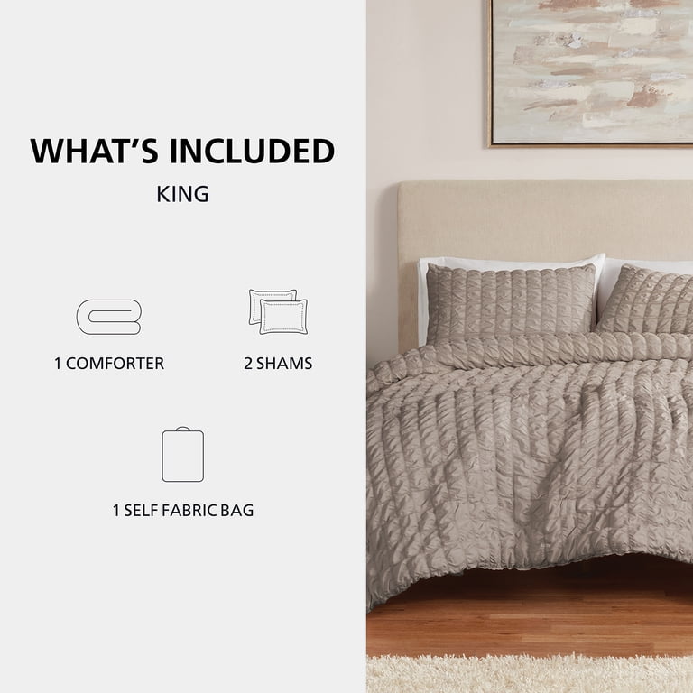 Mainstays King 3-Piece All-Season Comforter Set photo 2