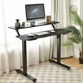 thumbnail image 3 of Costway Électrique 2-Tier Debout Bureau Mobile Siège Hauteur de Bureau Réglable, 3 of 10