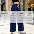 thumbnail image 4 of Falkdiz Denim Pants for Girls Outdoor Drawstring Trousers Solid Color Pantalones Casual Wide Leg Elastic Waist Girls Drawstring Pockets Relaxed fit , Dark Blue , Size: 11, 4 of 8