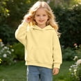 thumbnail image 6 of Besolor Fall Sweatshirts for Toddler Girls Boys Long Sleeve Hoodies Casual Loose Warm Outdoor Workout Pullover Tops with Pocket(12-24 Months,Yellow), 6 of 7