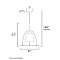 thumbnail image 2 of ET2 E23336-92BK 15 in. Focal Point LEE Pendant Ceiling Light, 2 of 5