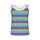 thumbnail image 5 of Puntoco Camisetas ajustadas para mujer Camiseta sin mangas de cuello redondo con estampado de moda informal y holgada de verano para mujer, 5 of 5