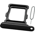 thumbnail image 1 of Dual SIM Card Tray Compatible with iPhone 16 Pro / 16 Pro Max – SIM Slot Tray Holder – Dual SIM Holder Replacement – Incl. SIM Card Removal Tool and Waterproof Rubber Ring - Black, 1 of 6