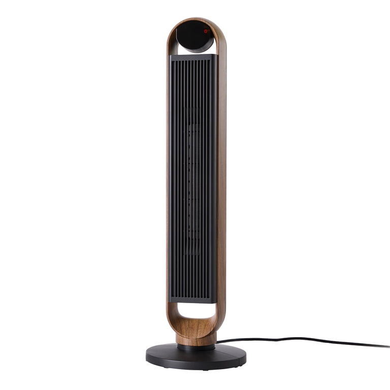 Oscillating Ceramic Tower Space Heater Latte Oak photo 1