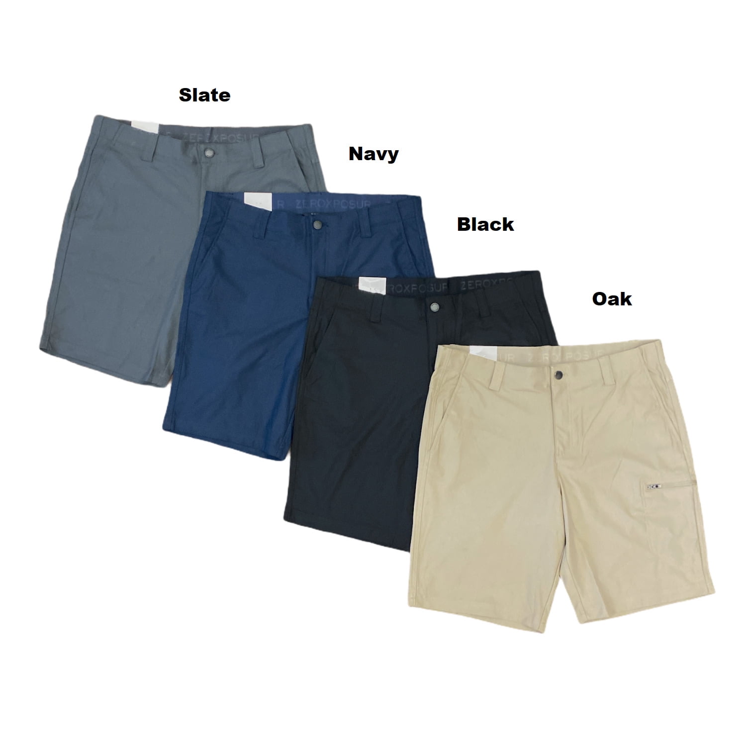 ZeroXposur Men's 4Way Stretch Lightweight Travel Shorts w/ Utility Zip