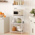 thumbnail image 2 of HOMCOM Kitchen Bakers Rack with Power Outlet, Distressed White, 2 of 10