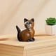 thumbnail image 4 of Estatua de gato tallada en madera, figura de gatito, adorno de gato, escultura artesanal adorable Cabeza S derecha, 4 of 7