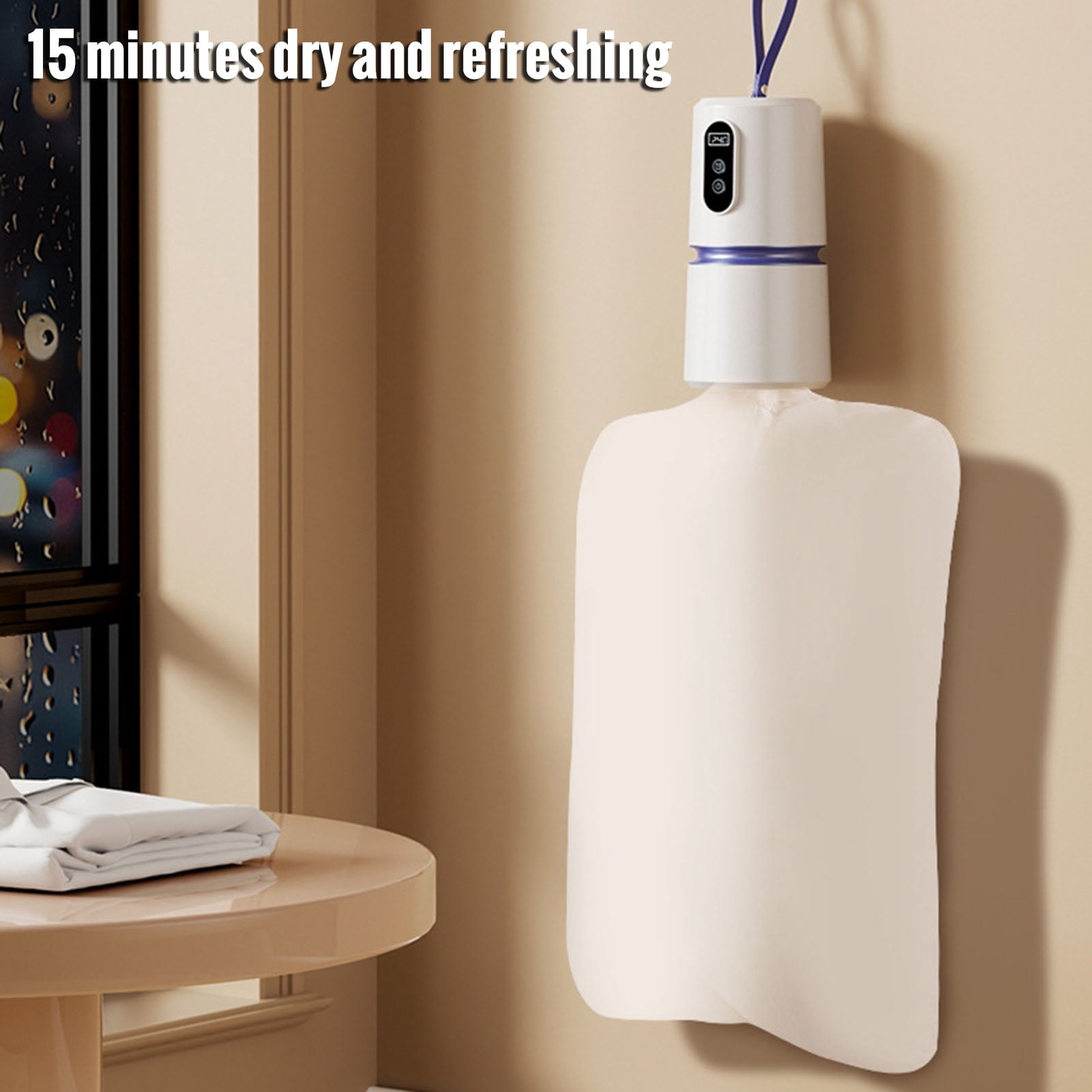 Rupoun High Speed Portable Clothes Dryer 200W Mini Drying Machine for Apartment Travel RV 3.35 x 6.54 inches / 8.5 x 16.6 cm US Plug 110V