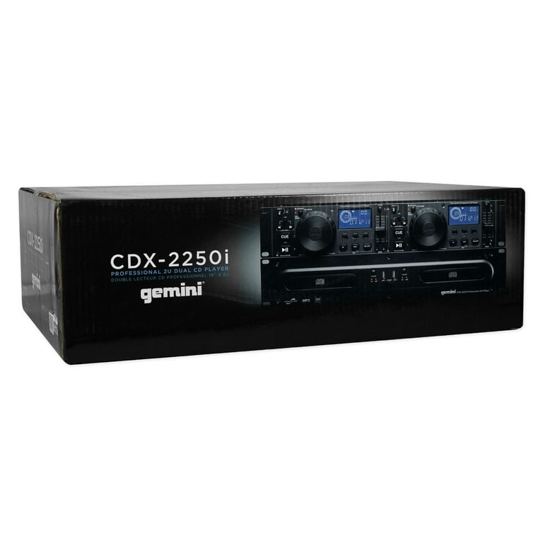 Gemini CDX-2250i Pro DJ Dual Two Deck Rack Mount CD/MP3 Media Player w/ USB
