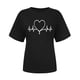 thumbnail image 4 of Fiudx Ofertas de La Semana Moda Mujer Casua Impresión Jersey Manga Corta Camiseta Tops Blusa, 4 of 4