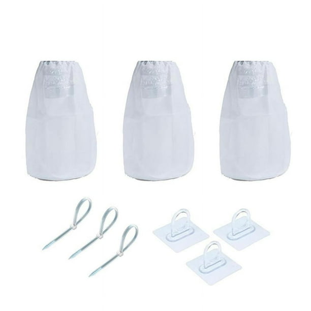 Paquete de 3 Bolsas para Pelusas Ventilación Secadora, Trampas Pelusa para Rejillas Ventilación Secadoras de Interior y Exterior, Bolsa para Pelusas Que Captura Pelusas y Polvo