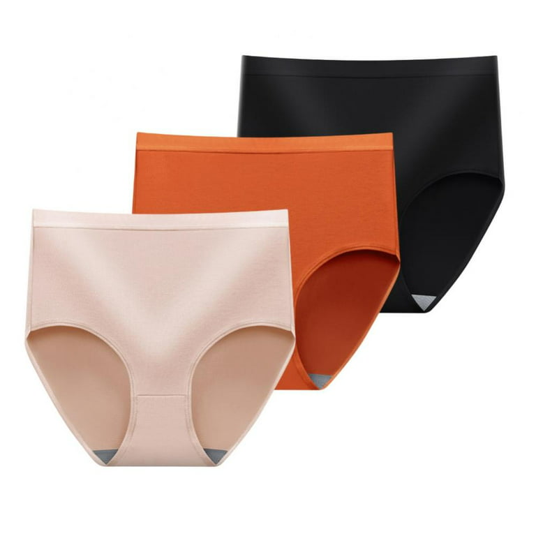 Popvcly 3 Pack Women High Waist Panties Body Shaper Breathable Sporty  Briefs Plus Size 