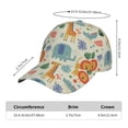 thumbnail image 2 of Gaeub Jungle Animals Print Baseball Caps,Adjustable Hat, One Size,Fashion Adjustable Dad Hats for Men/Women, 2 of 6