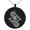 Black, variant on Stainless Steel Illusionism Magic Rune Engraved Small Medallion Circle Charm Pendant Necklace