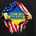thumbnail image 3 of CafePress - I Stand With Ukraine Support Ukraine Flag Pajamas - Women's Short Sleeve Print T-Shirt and Pants Dark Cotton Pajama Set, 3 of 7