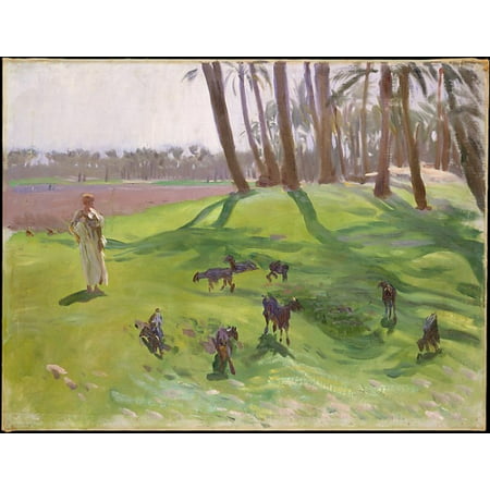 Landscape with Goatherd Poster Print by John Singer Sargent (American Florence 1856  “1925 London) (18 x
