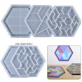 thumbnail image 4 of Hexagonal Tangram Rompecabezas Molde De Silicona Decoración Del Hogar Molde Para Hacer Dulces Pasteles Chocolates Eigraketly HA044180-02, 4 of 6