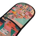 thumbnail image 4 of Yayeee Double Oven Mitt Kitchen Heat Resistant Baking 35" x7" Quilted Glove, Cityscape Painting, 4 of 6