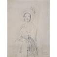thumbnail image 2 of Jean Auguste Dominique Ingres 12x14 Gold Ornate Wood Frame and Double Matted Museum Art Print Titled - Madame Lavergne (1818), 2 of 4