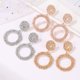 thumbnail image 5 of Pendientes Redondos Zulema Frost Ball Loop Hipoalergénicos Plata, 5 of 8