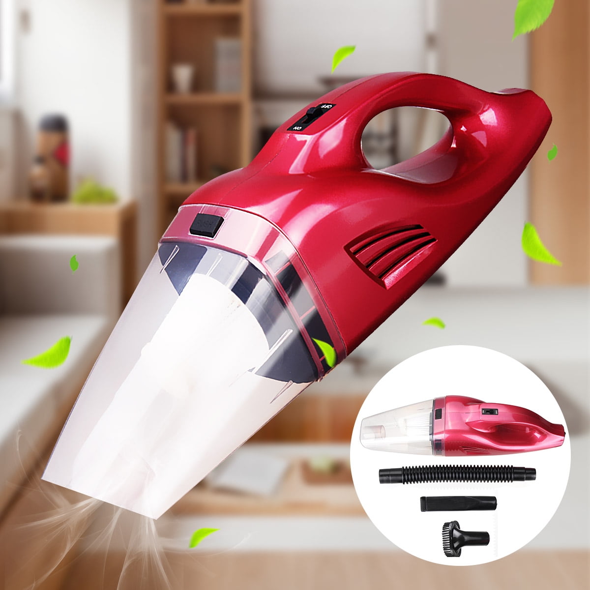 100W Portable Car Handheld Cordless Vacuum Cleaner Rechargeable Dry/Wet