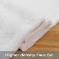 thumbnail image 5 of DSstyles Round Faux Rabbit Fur Area Rug Circular Shaggy Rug Fluffy Area Rugs Plush Circle Floor Carpet Mat Furry Nursery Rug for Bedroom Living Room Floor Decor, White, 3 x 3 Feet, 5 of 9