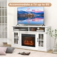 thumbnail image 4 of Costway 58" Fireplace TV Stand with 1400W Electric Fireplace for TVs up to 65 Inches White, 4 of 10