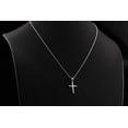 thumbnail image 2 of Tilo Jewelry .925 Sterling Silver Cross Religious Pendant Necklace with Cubic Zirconia CZ Stones | 18 Inch | Women, Men, Unisex, 2 of 4