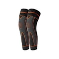 thumbnail image 1 of pitrice 2Pcs Elastic Long Protector Elasticity Brace Compression Leg Sleeve Bike Running Women Basketball Knee Support Orange/1 Pair/XL, 1 of 6