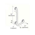 thumbnail image 2 of Barre de Main Droite en Forme de L 16 Pouces x 24 Pouces - Chrome, 2 of 2